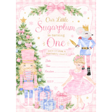 Our Sugarplum is One Invitation Printable 5x7