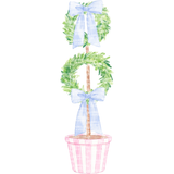 Double Ball Boxwood Topiary Clipart