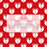 Preppy Vavlentine's Day Girls Inclusive Seamless Pattern
