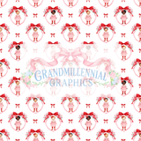 Preppy Vavlentine's Day Girls Inclusive Seamless Pattern