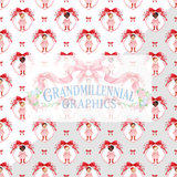 Preppy Vavlentine's Day Girls Inclusive Seamless Pattern