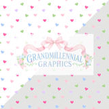 Pastel Polka Dot Hearts Seamless Pattern