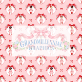 Preppy Vavlentine's Day Girls Inclusive Seamless Pattern